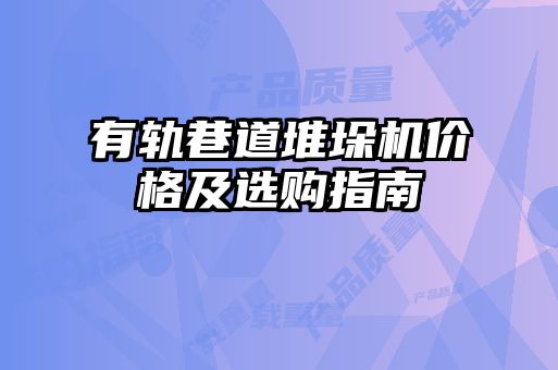 有軌巷道堆垛機價格及選購指南