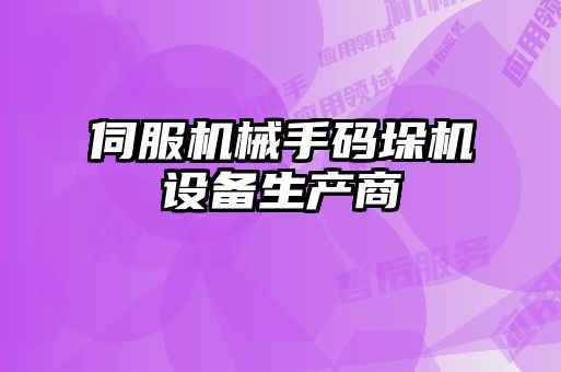 伺服機械手碼垛機設備生產商