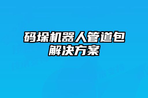 碼垛機器人管道包解決方案