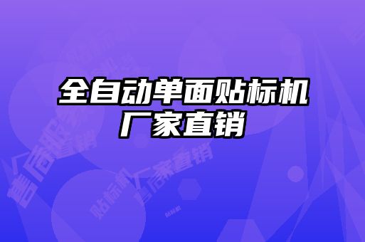 全自動單面貼標(biāo)機廠家直銷