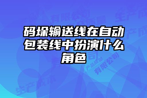 碼垛輸送線在自動包裝線中扮演什么角色