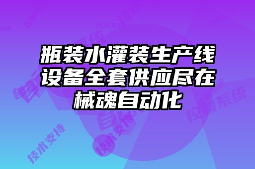 瓶裝水灌裝生產(chǎn)線設(shè)備全套供應(yīng)盡在械魂自動(dòng)化