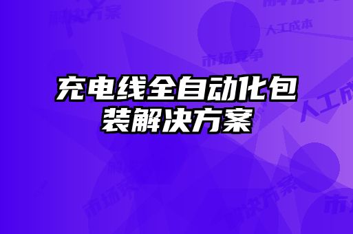 充電線全自動化包裝解決方案