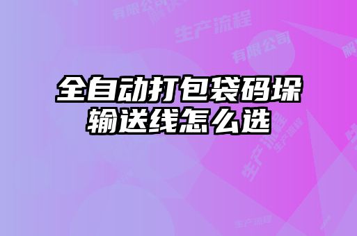 全自動(dòng)打包袋碼垛輸送線怎么選