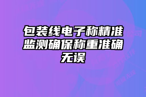 包裝線電子稱精準(zhǔn)監(jiān)測確保稱重準(zhǔn)確無誤