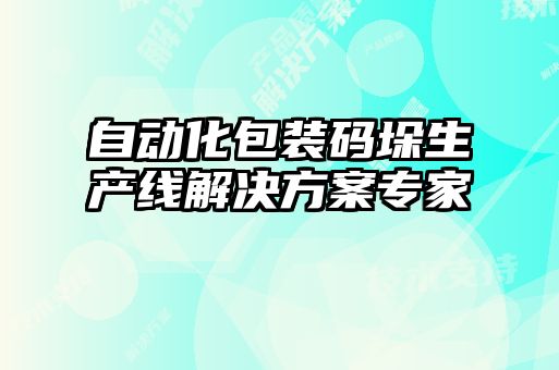 自動化包裝碼垛生產線解決方案專家